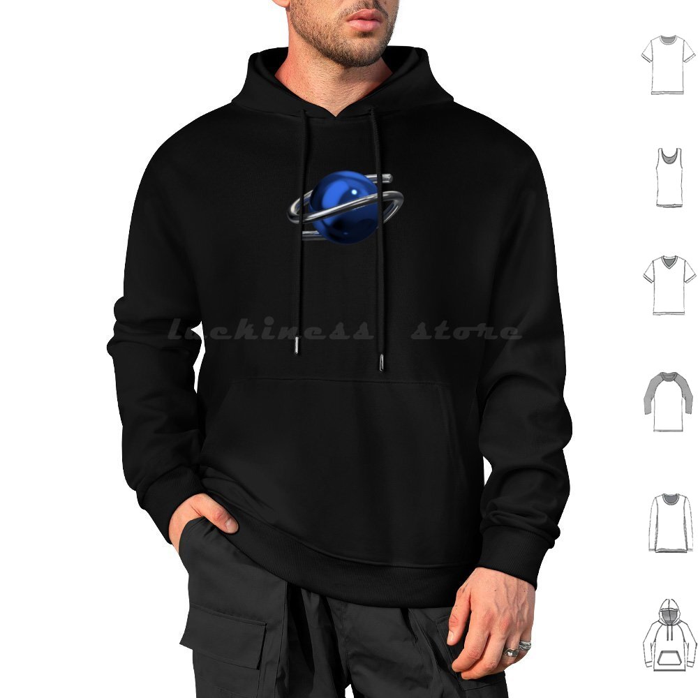 Gaming Console Generations - Saturn 3d Chrome Hoodies Lengan Panjang