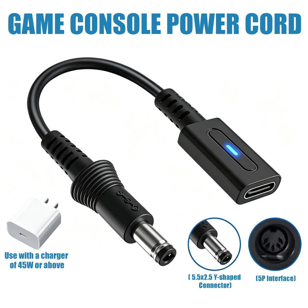 Gaming Console Generations - Adaptor TYPE-C Female untuk Kabel Daya