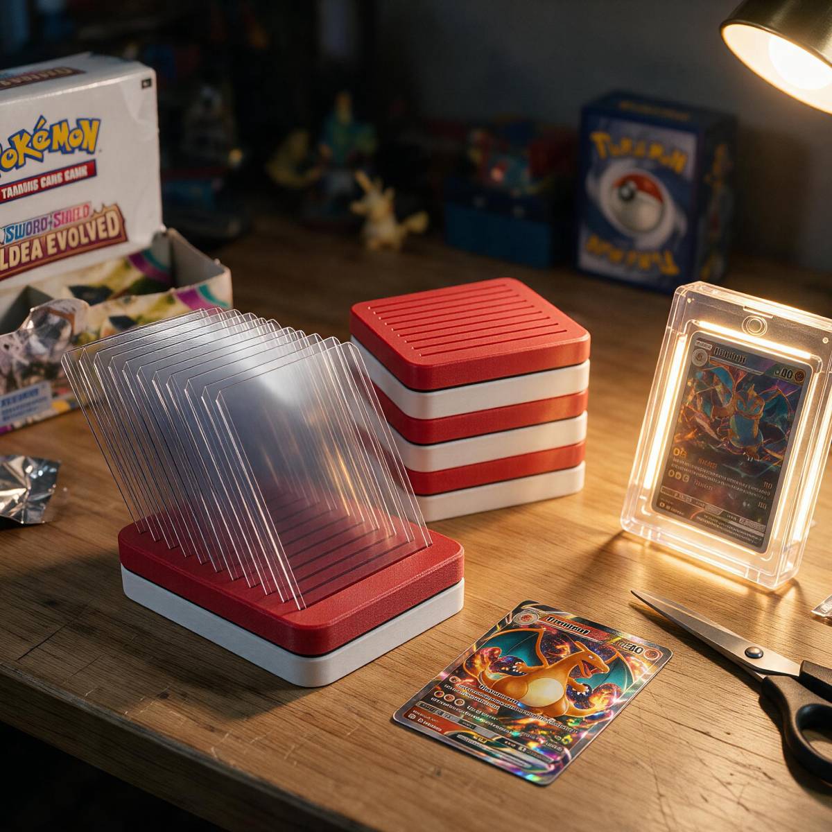 Gaming Card Holder - Bingkai Display Kartu PLA untuk Meja,