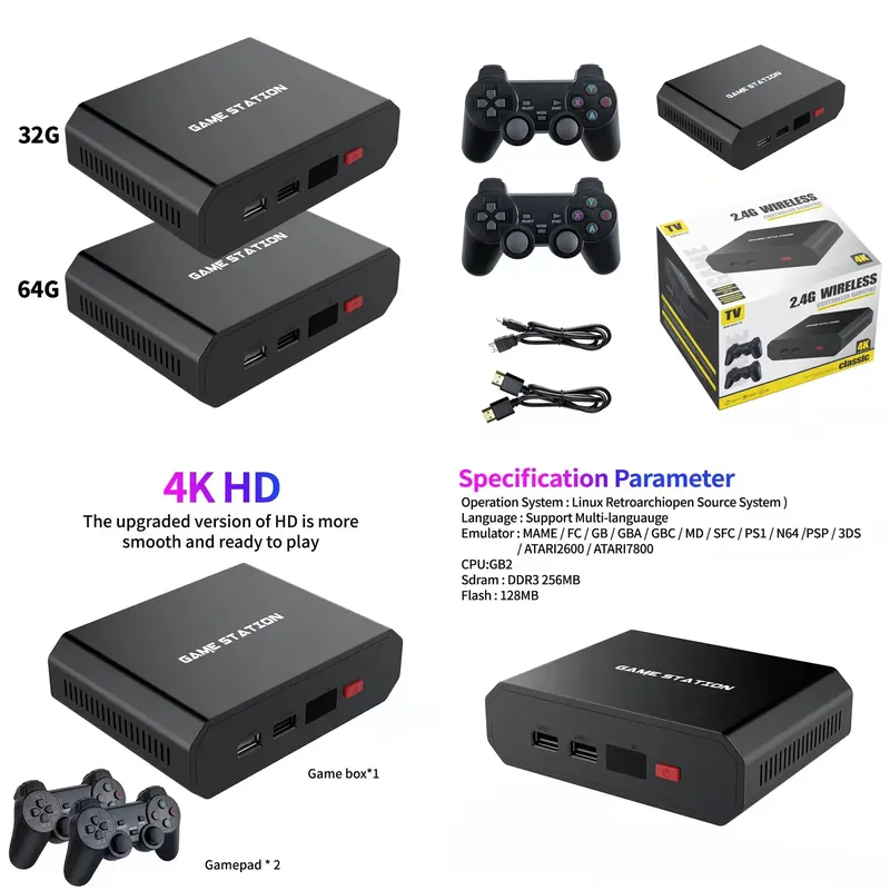 Gaming Console And Controller - Konsol Video Game M8plus HD Box