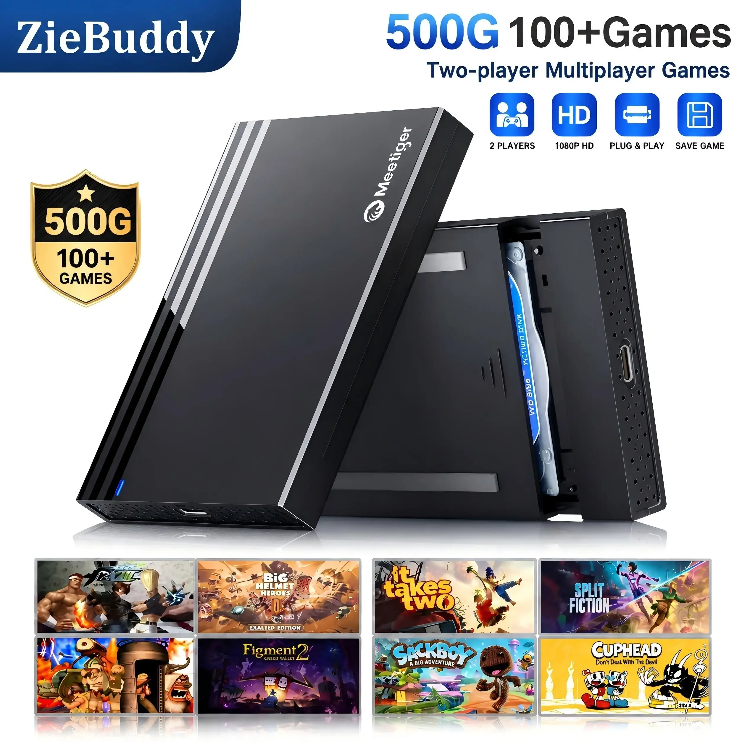 Gaming Console Windows - Konsol Game ZieBuddy 500GB dengan 110+