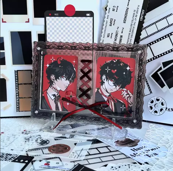 Gaming Card Holder - Bingkai foto Mini akrilik gradien renda