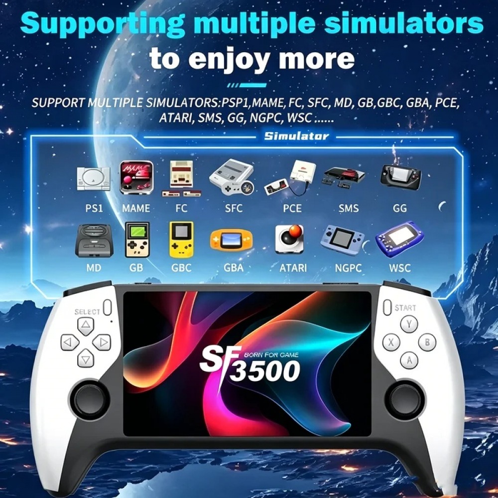 Gaming Console Setup - SF3500 Konsol Game Genggam 5 inci