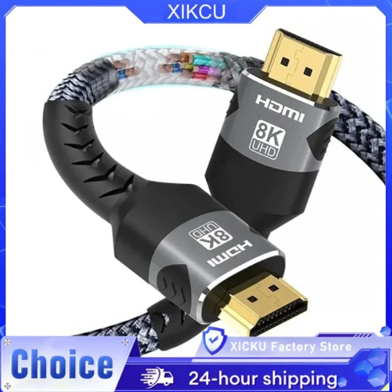 Kabel HDMI 2.1 8K Terjalin Kec - Gaming Console Definition ulasan dan harga