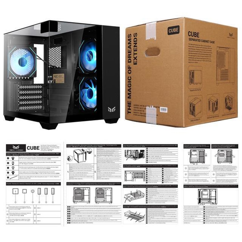 Casing Komputer Magic Cube MAT - Gaming Console Cube ulasan dan harga
