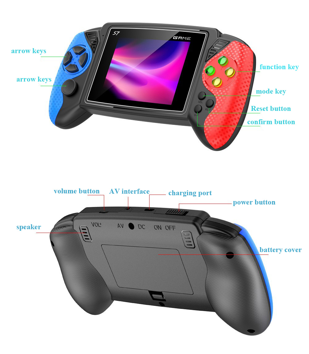 Konsol Game Genggam Retro S7 L - Gaming Console Kids ulasan dan harga