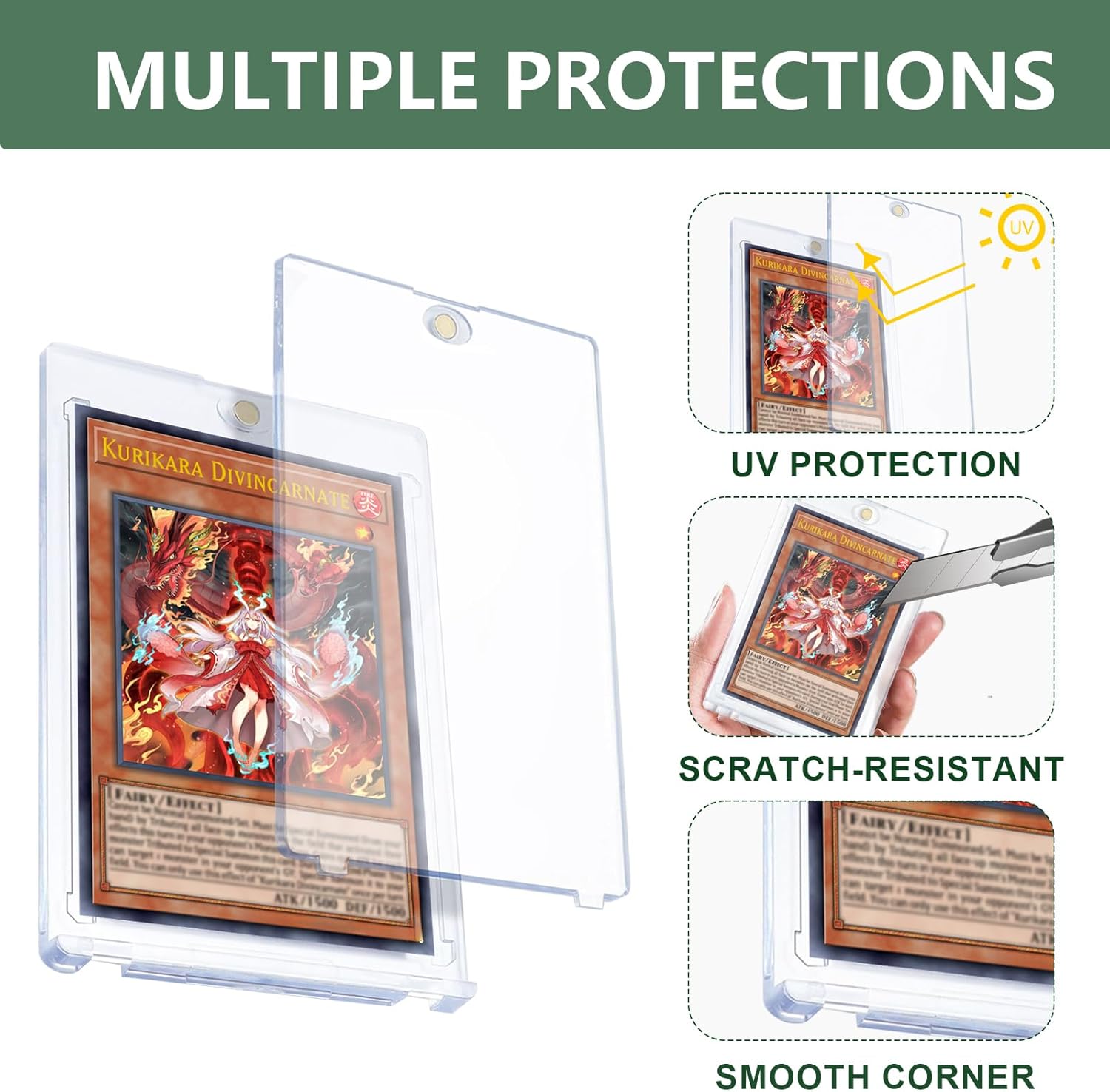 1-10 Buah Tempat Kartu Bening  - Gaming Card Holder ulasan dan harga
