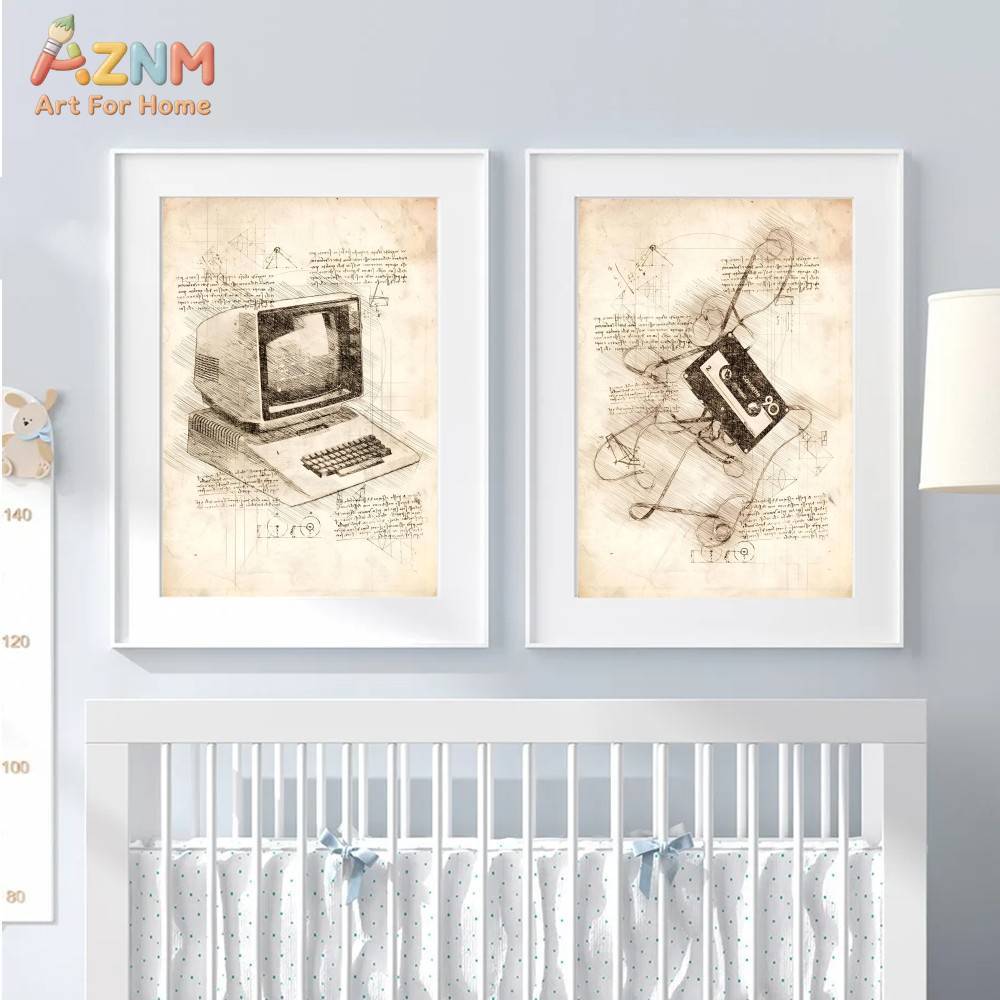 AZNM Konsol Game Vintage Skets - Gaming Console Room ulasan dan harga