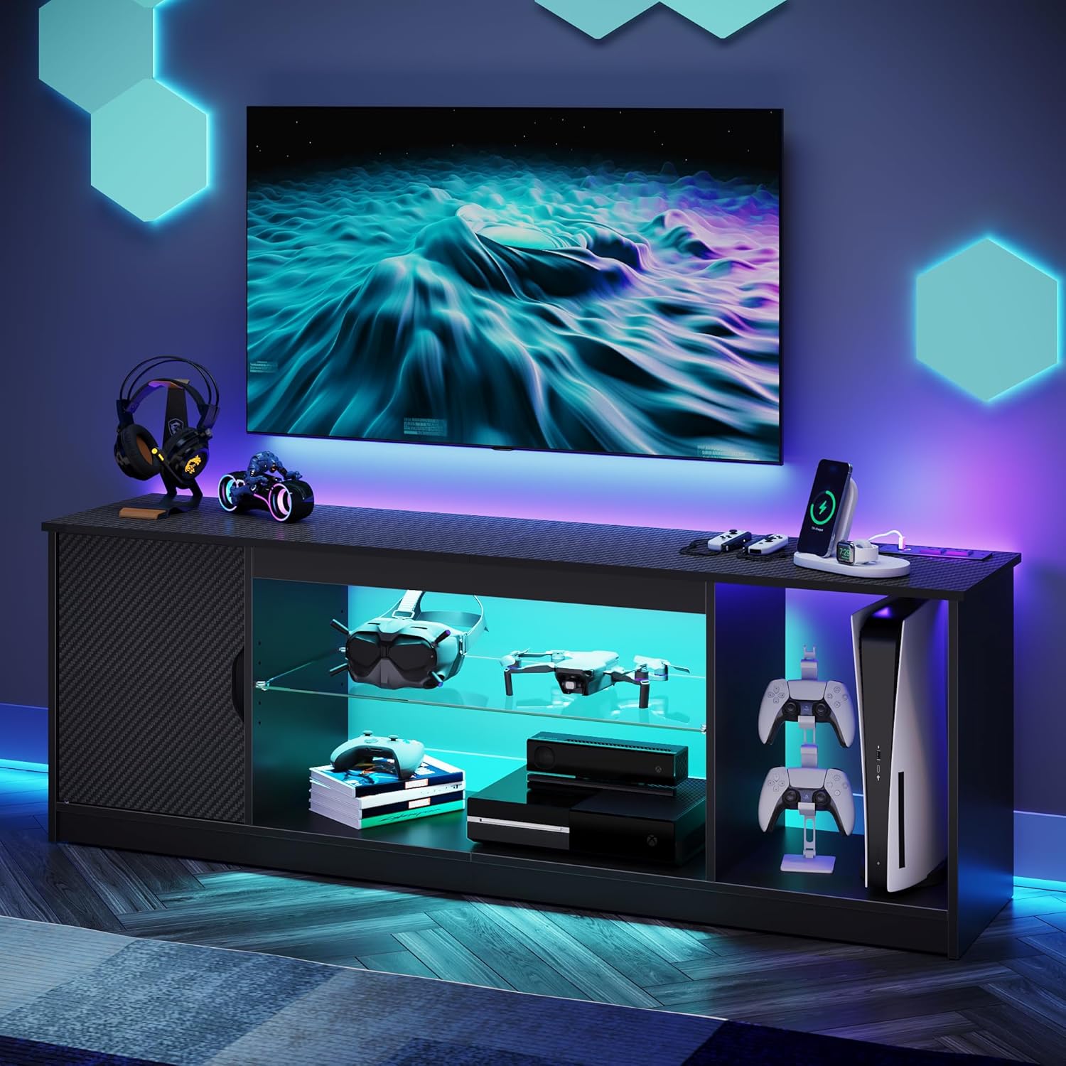 Rak TV dengan Stopkontak, Kons - Gaming Console Room ulasan dan harga