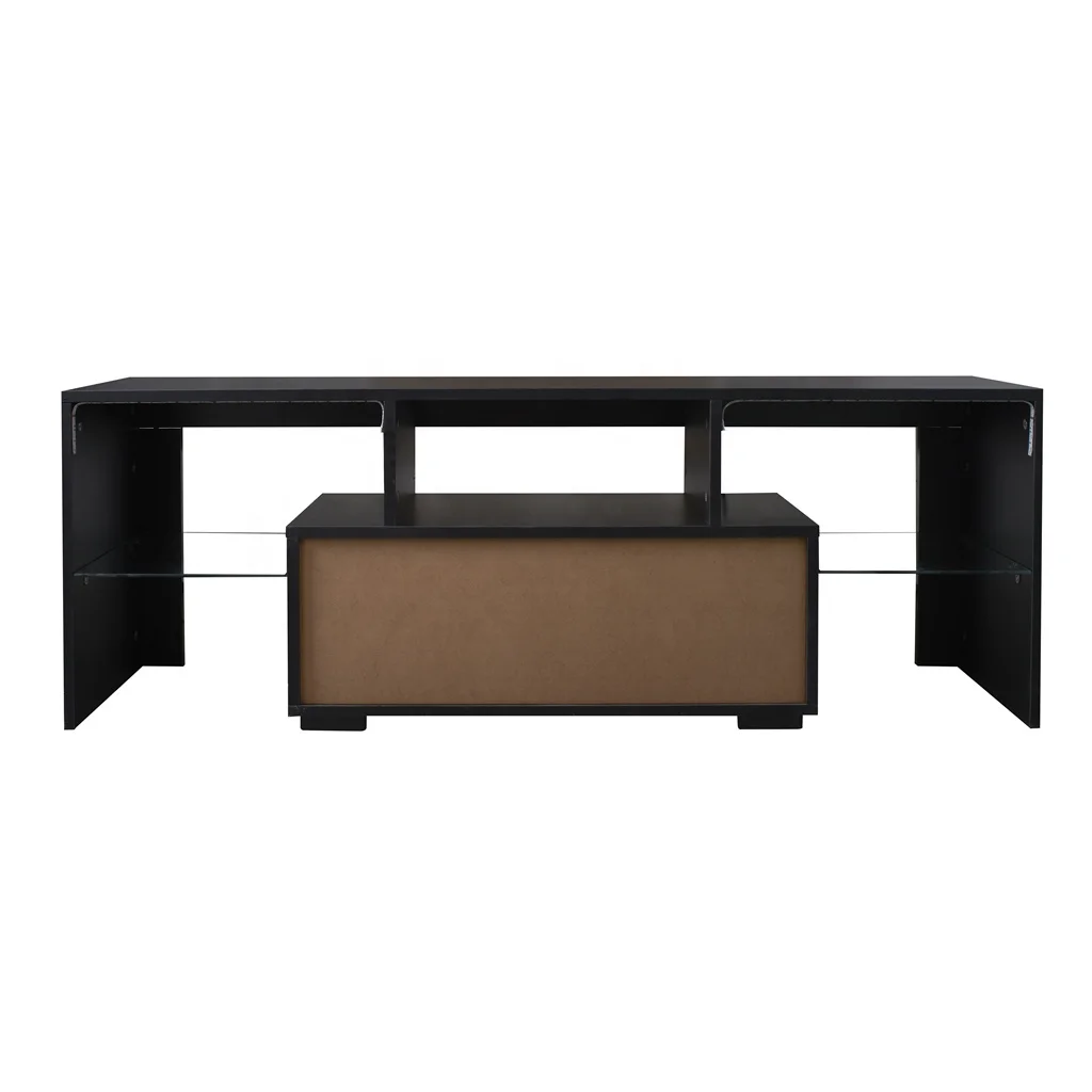 # Stand TV Hitam dengan Lampu  - Gaming Console Room ulasan dan harga