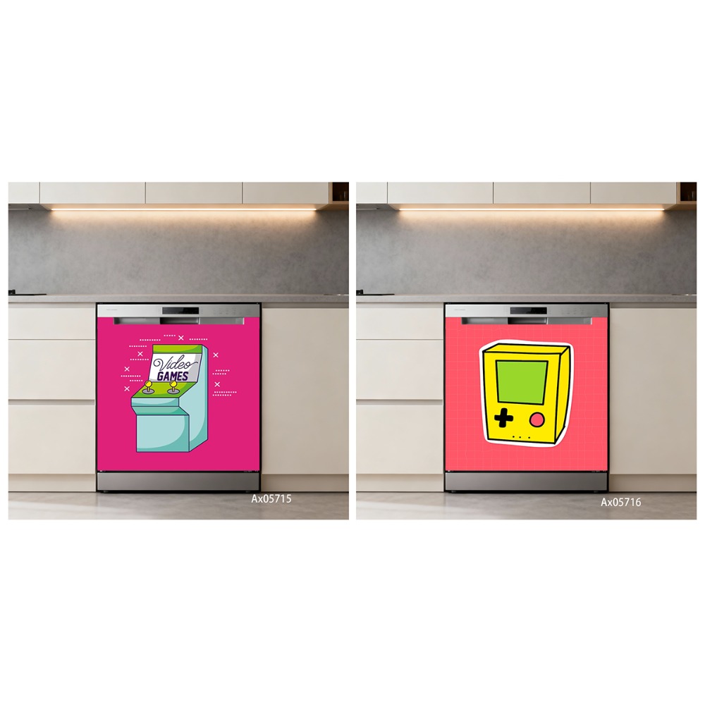 Stiker Pintu Mesin Cuci Piring - Gaming Console Room ulasan dan harga