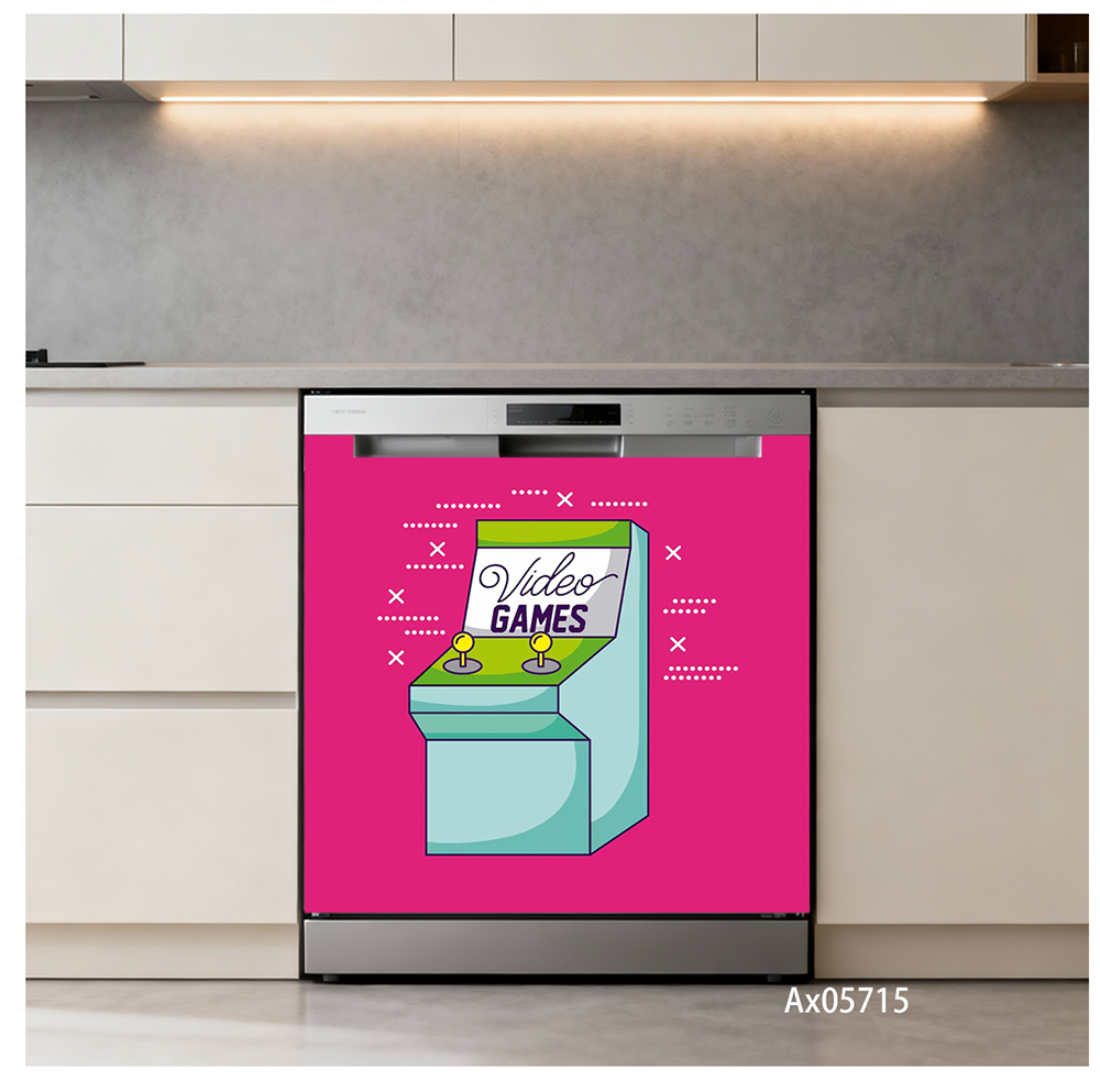 Stiker Pintu Mesin Cuci Piring - Gaming Console Room ulasan dan harga