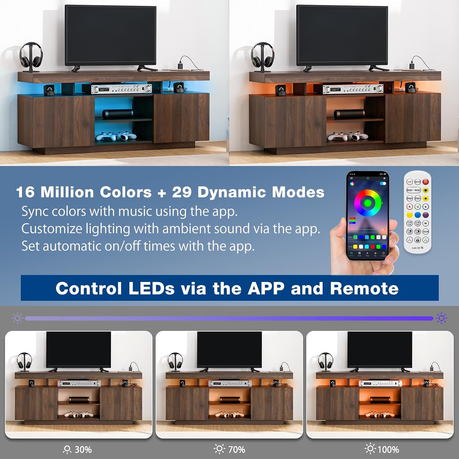 Meja TV LED dengan Stopkontak  - Gaming Console Room ulasan dan harga