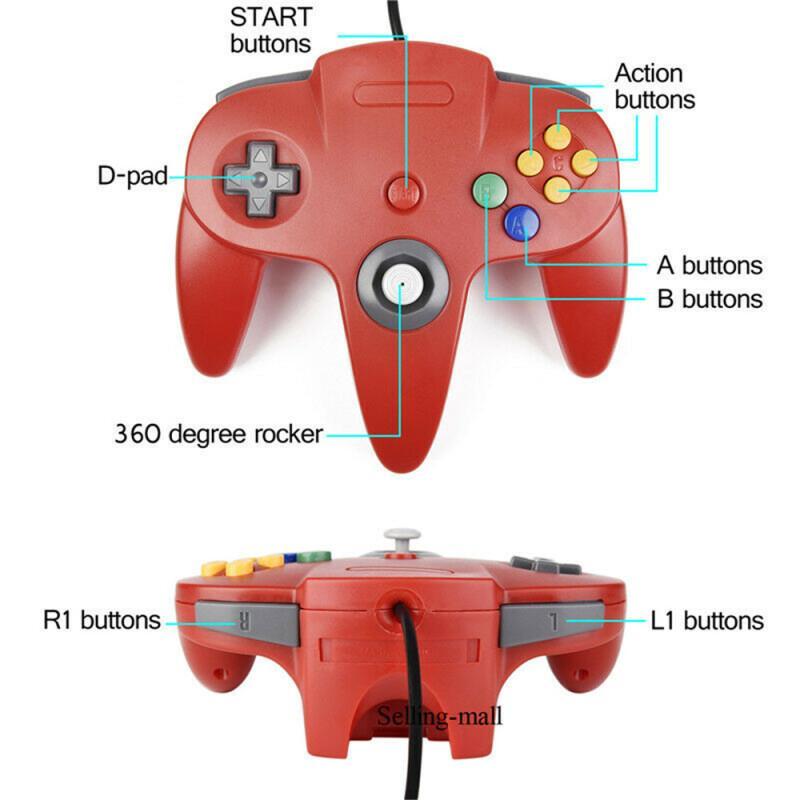 N64 kontroler klasik berkabel  - Gaming Console And Controller ulasan dan harga